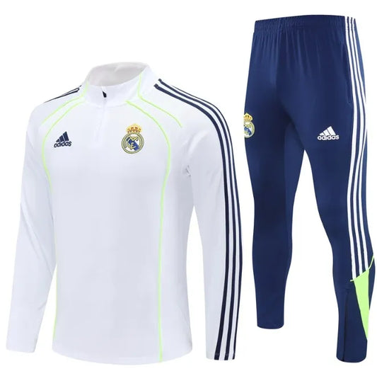 Survêtement zippé 1/4 Real Madrid 2024/2025 Blanc
