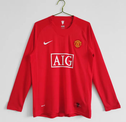 Manchester United 2007/2008 Home Retro Long Sleeve