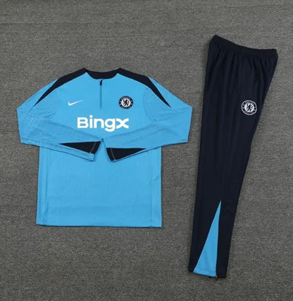 Chelsea 2024/2025 1/4 Zipper Tracksuit Blue