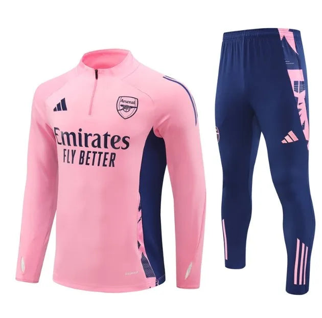 Arsenal 2024/2025 1/4 Zipper Tracksuit Pink