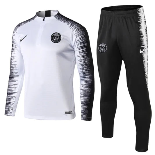 PSG 2018/2019 1/4 Zipper Tracksuit White