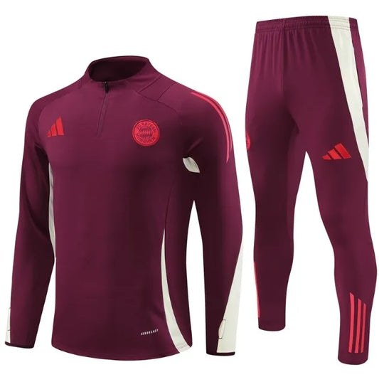 Bayern Munich 2024/2025 1/4 Zipper Tracksuit Red