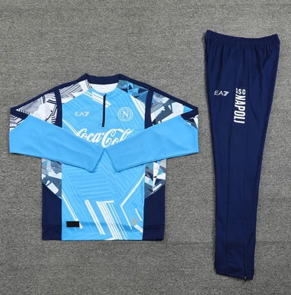 Survêtement 1/4 Zip Napoli 2024/2025 Bleu Camo