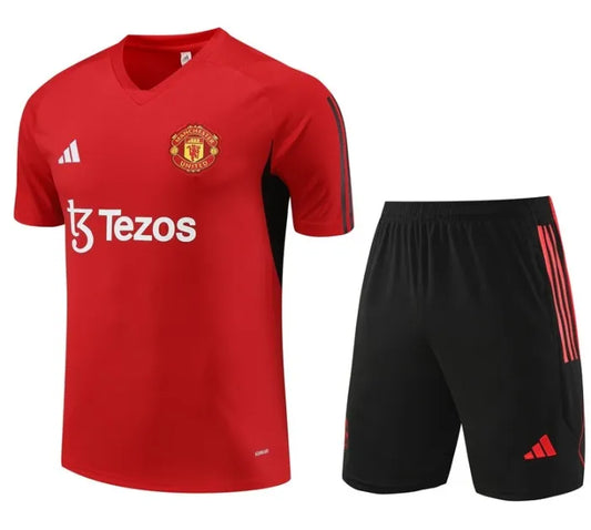 Manchester United 2023/2024 Short Sleeve/Shorts Tracksuit Red