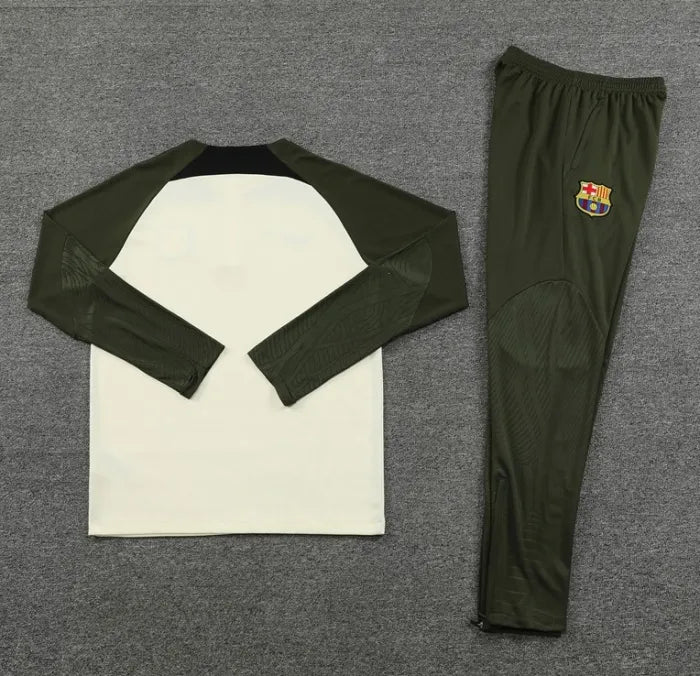 Barcelona 2023/2024 1/4 Zipper Tracksuit Cream