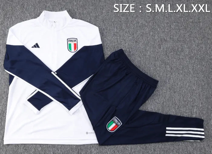 Italy 2023 1/4 Zipper Tracksuit White