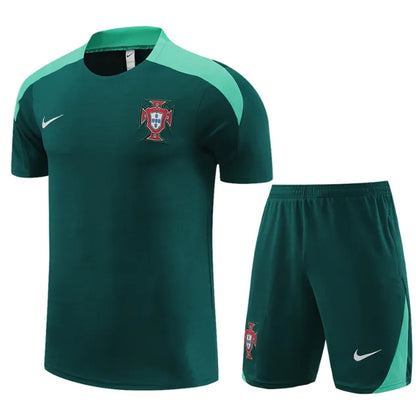 Portugal 2024 Short Sleeve/Shorts Tracksuit Green