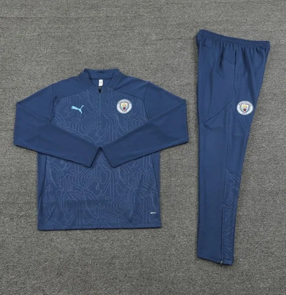 Manchester City 2024/2025 1/4 Zipper Tracksuit Blue