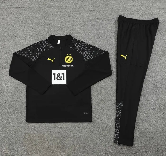 Dortmund 2023/2024 1/4 Zipper Tracksuit Black