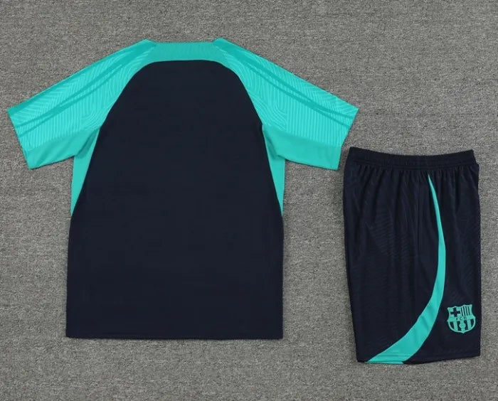 Barcelona 2023/2024 Short Sleeve/Shorts Tracksuit Turquoise