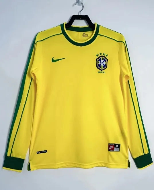 Brazil 1998 Home Retro Long Sleeve