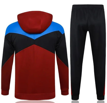 Barcelona 2024/2025 Hooded Tracksuit Red