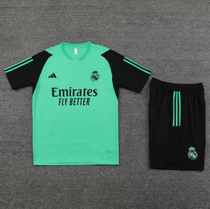 Real Madrid 2023/2024 Short Sleeve/Shorts Tracksuit Green