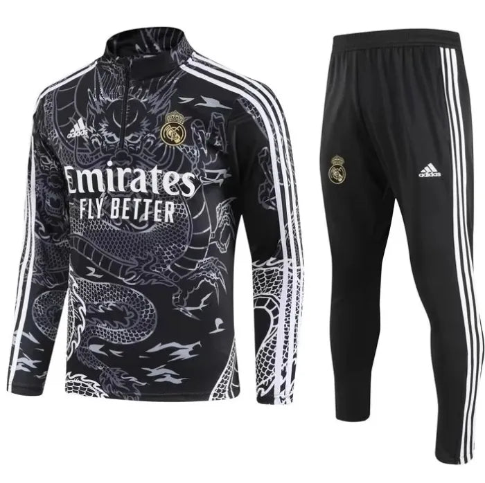 Real Madrid 2023/2024 1/4 Zipper Tracksuit Special Black