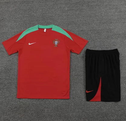 Portugal 2024 Short Sleeve/Shorts Tracksuit Red