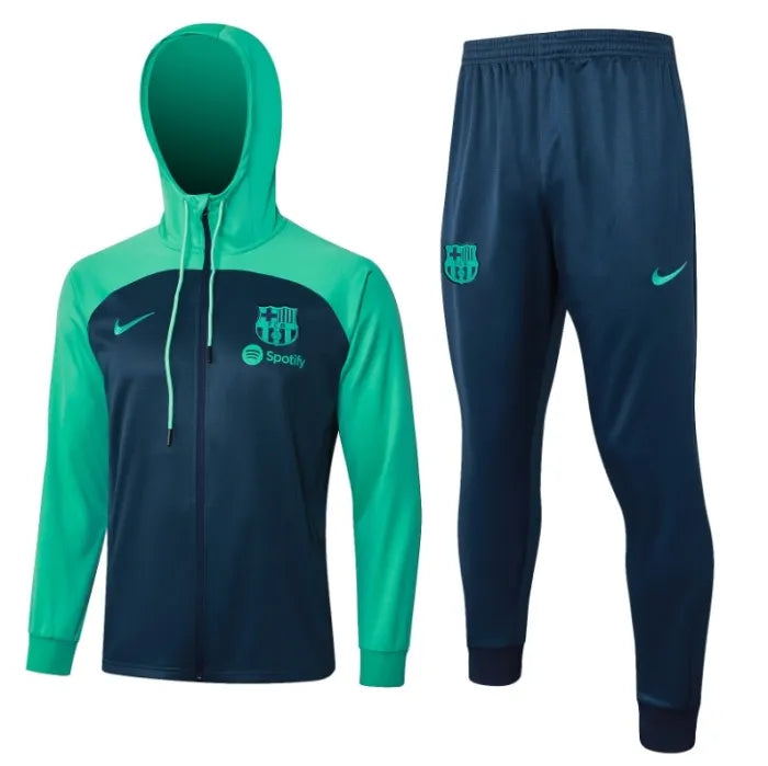 Barcelona 2023/2024 Hooded Tracksuit Turquoise