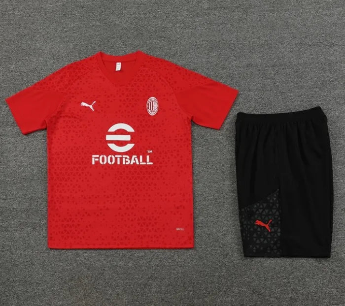 AC Milan 2023/2024 Short Sleeve/Shorts Tracksuit Red