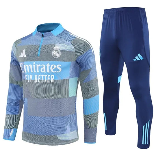 Survêtement zippé 1/4 Real Madrid 2024/2025 Blanc
