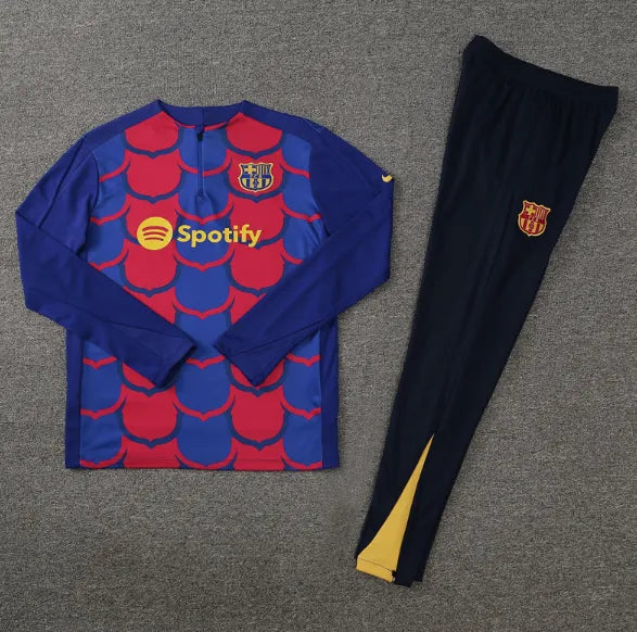 Barcelona 2024/2025 1/4 Zipper Tracksuit Blue Camo