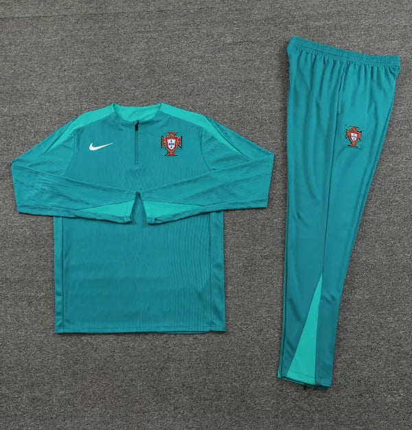 Portugal 2024 1/4 Zipper Tracksuit Green