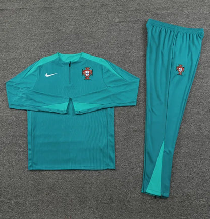 Portugal 2024 1/4 Zipper Tracksuit Green