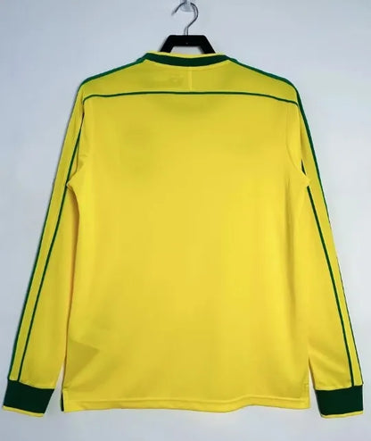 Brazil 1998 Home Retro Long Sleeve