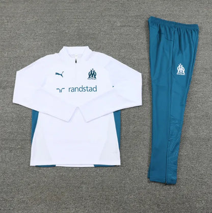 Marseille 2024/2025 Hooded Tracksuit White