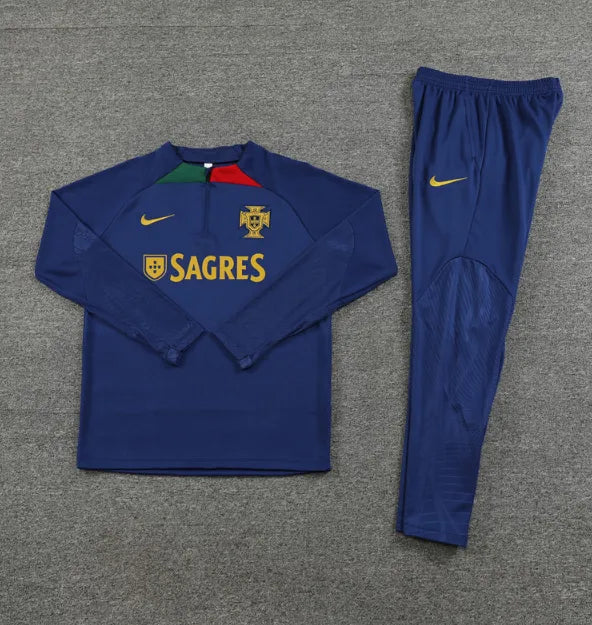 Portugal 2023 1/4 Zipper Tracksuit Blue