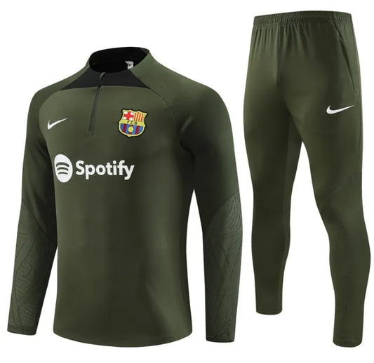 Barcelona 2023/2024 1/4 Zipper Tracksuit Green