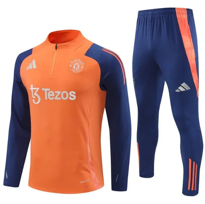 Manchester United 2024/2025 1/4 Zipper Tracksuit Orange