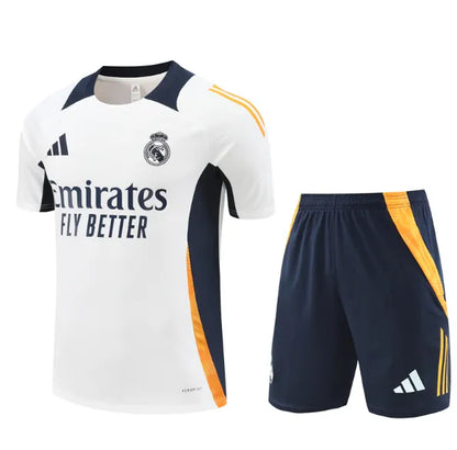 Real Madrid 2024/2025 Short Sleeve/Shorts Tracksuit White