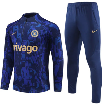 Chelsea 2023/2024 1/4 Zipper Tracksuit Blue Camo