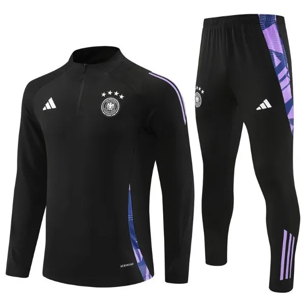 Germany 2024 1/4 Zipper Tracksuit Black