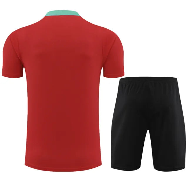 Portugal 2024 Short Sleeve/Shorts Tracksuit Red