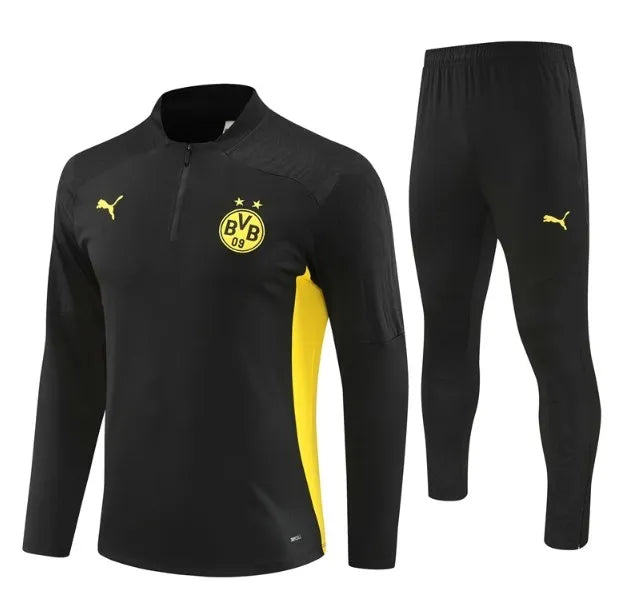 Dortmund 2024/2025 1/4 Zipper Tracksuit Black