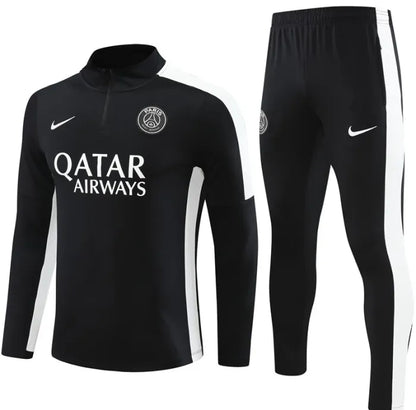 PSG 2023/2024 1/4 Zipper Tracksuit Black