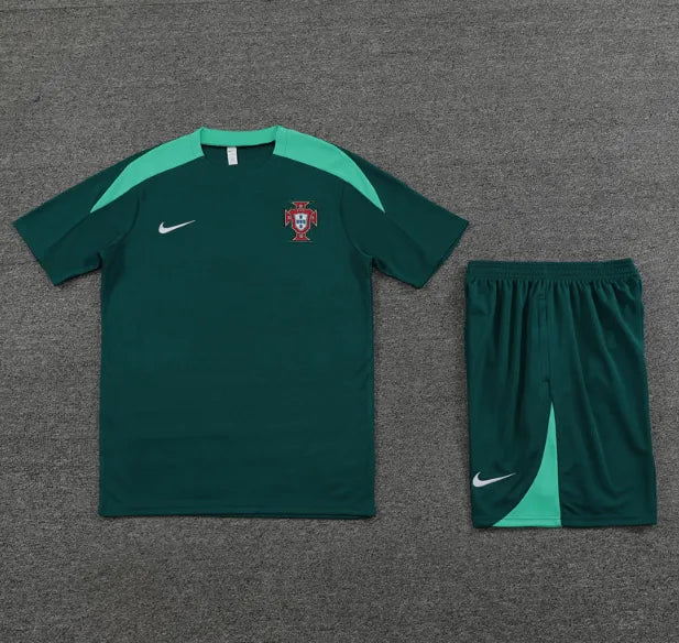 Portugal 2024 Short Sleeve/Shorts Tracksuit Green