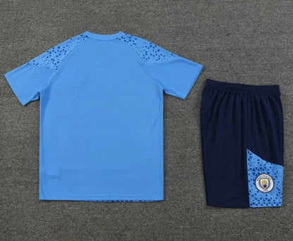 Manchester City 2023/2024 Short Sleeve/Shorts Tracksuit Blue