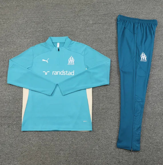 Marseille 2024/2025 Hooded Tracksuit Blue