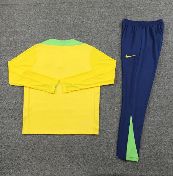 Brazil 2024 1/4 Zipper Tracksuit Yellow