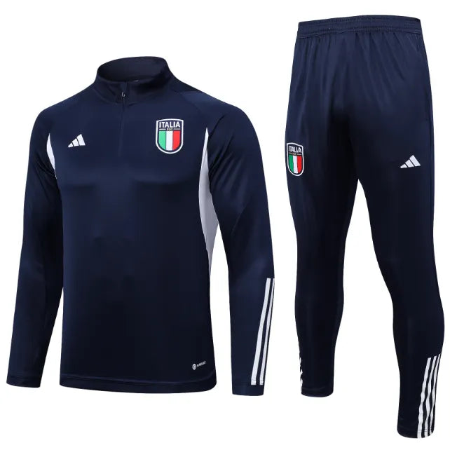 Italy 2023 1/4 Zipper Tracksuit Blue