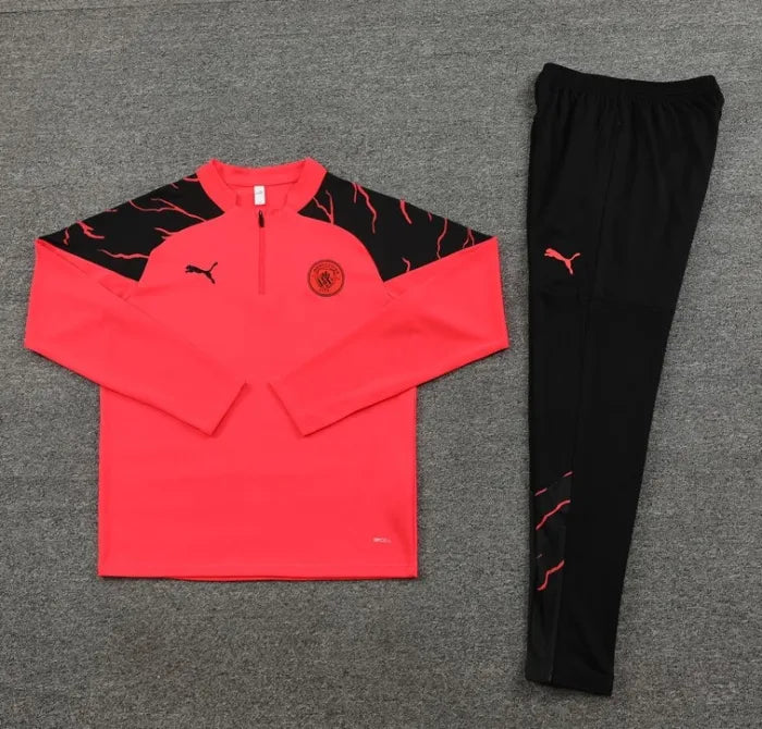 Manchester City 2023/2024 1/4 Zipper Tracksuit Red