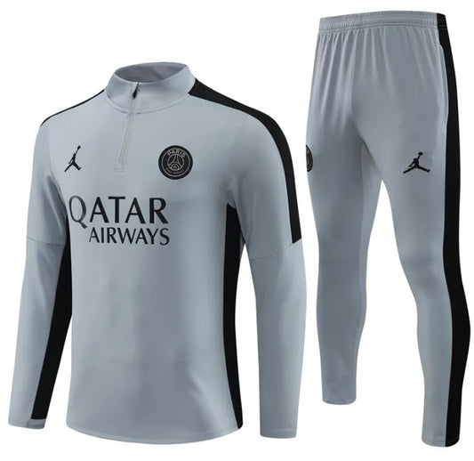 PSG 2023/2024 1/4 Zipper Tracksuit Grey