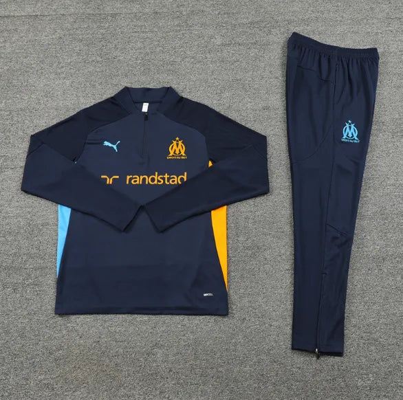 Marseille 2024/2025 Hooded Tracksuit Yellow