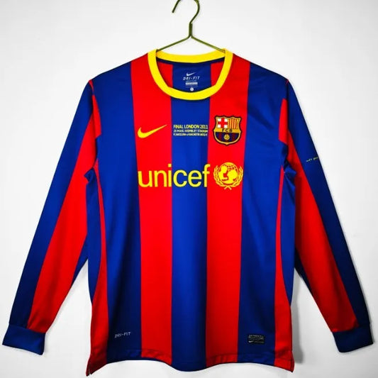 Barcelona 2010/2011 Home Retro Long Sleeve Champions League Final Version