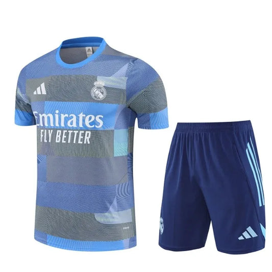 Real Madrid 2024/2025 Kurzarm/Shorts Trainingsanzug Schwarz