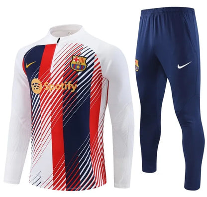 Barcelona 2023/2024 1/4 Zipper Tracksuit White Camo