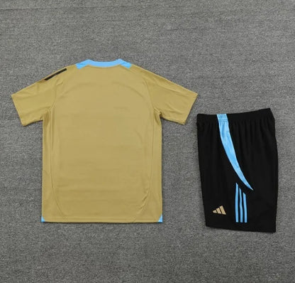 Argentina 2024 Short Sleeve/Shorts Tracksuit Gold