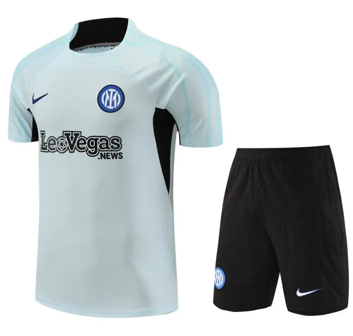 Inter Milan 2023/2024 Short Sleeve/Shorts Tracksuit Grey