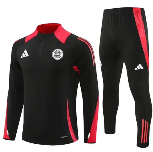 Bayern Munich 2024/2025 1/4 Zipper Tracksuit Black